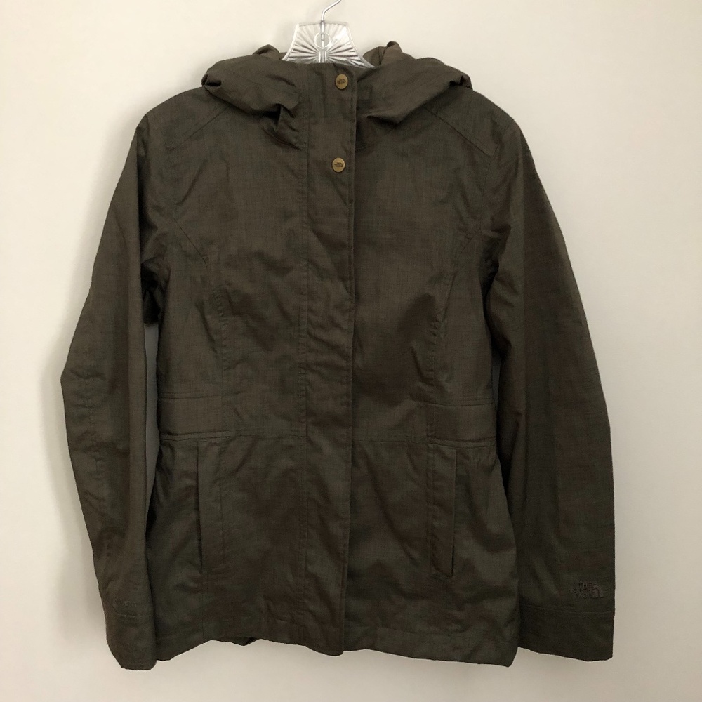 The North Face Women's Jacket Quality Light/Medium Weight Green Adjustable Small